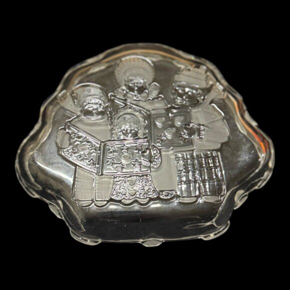 Mikasa Germany Vintage Sweet Dish Carolers 8-1/4" Heavy Crystal - Picture 6 of 8